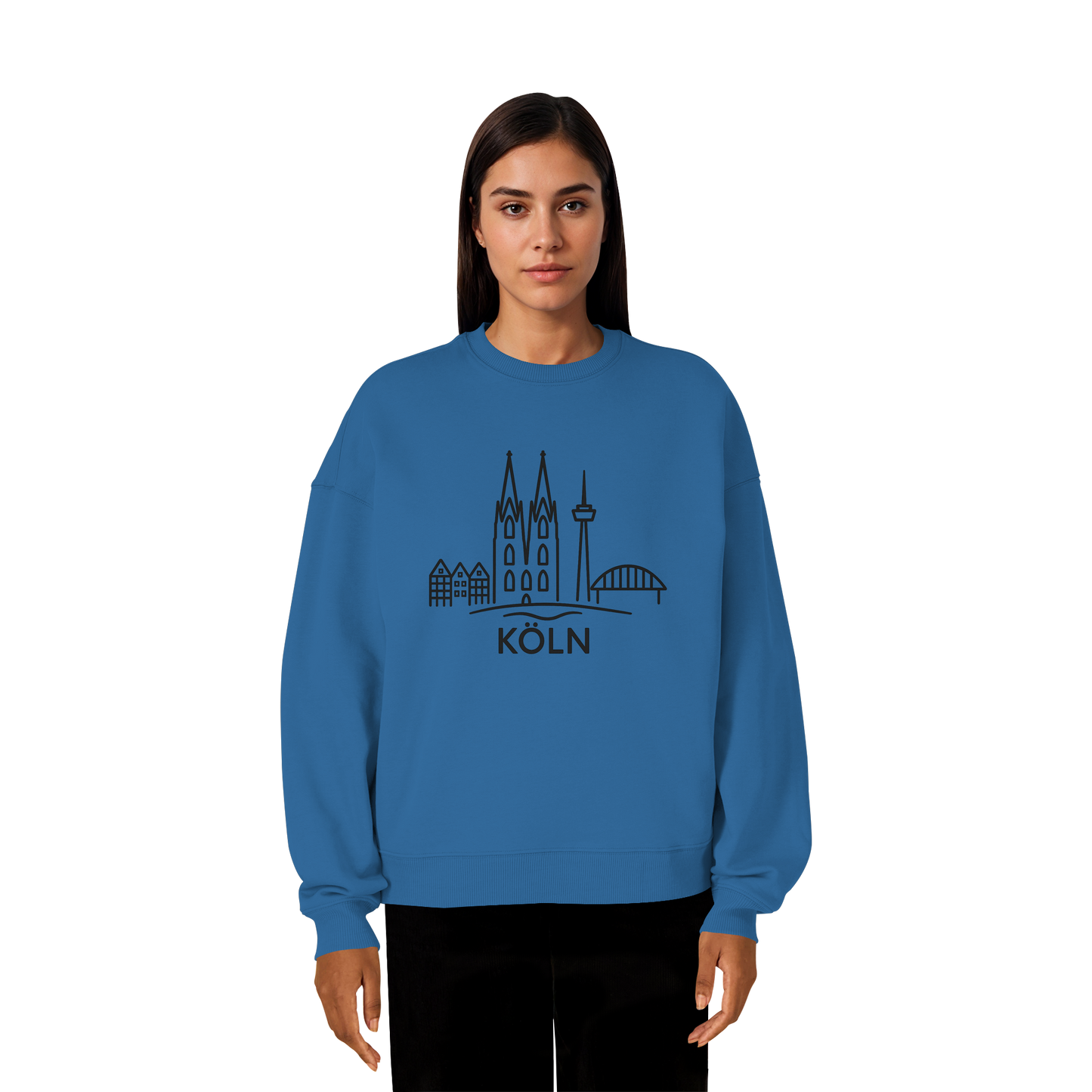 Köln KSkyline (großer Druck auf der Brust) - Organic Oversize Sweatshirt