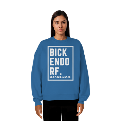 Bickendorf Koordinaten (großer Druck auf der Brust) - Organic Oversize Sweatshirt