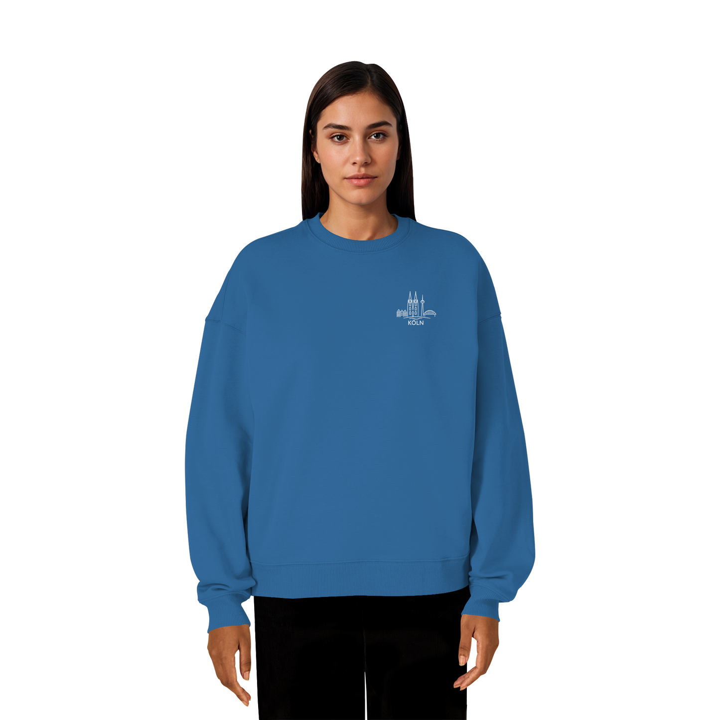 Köln Skyline Stick - Organic Oversize Sweatshirt