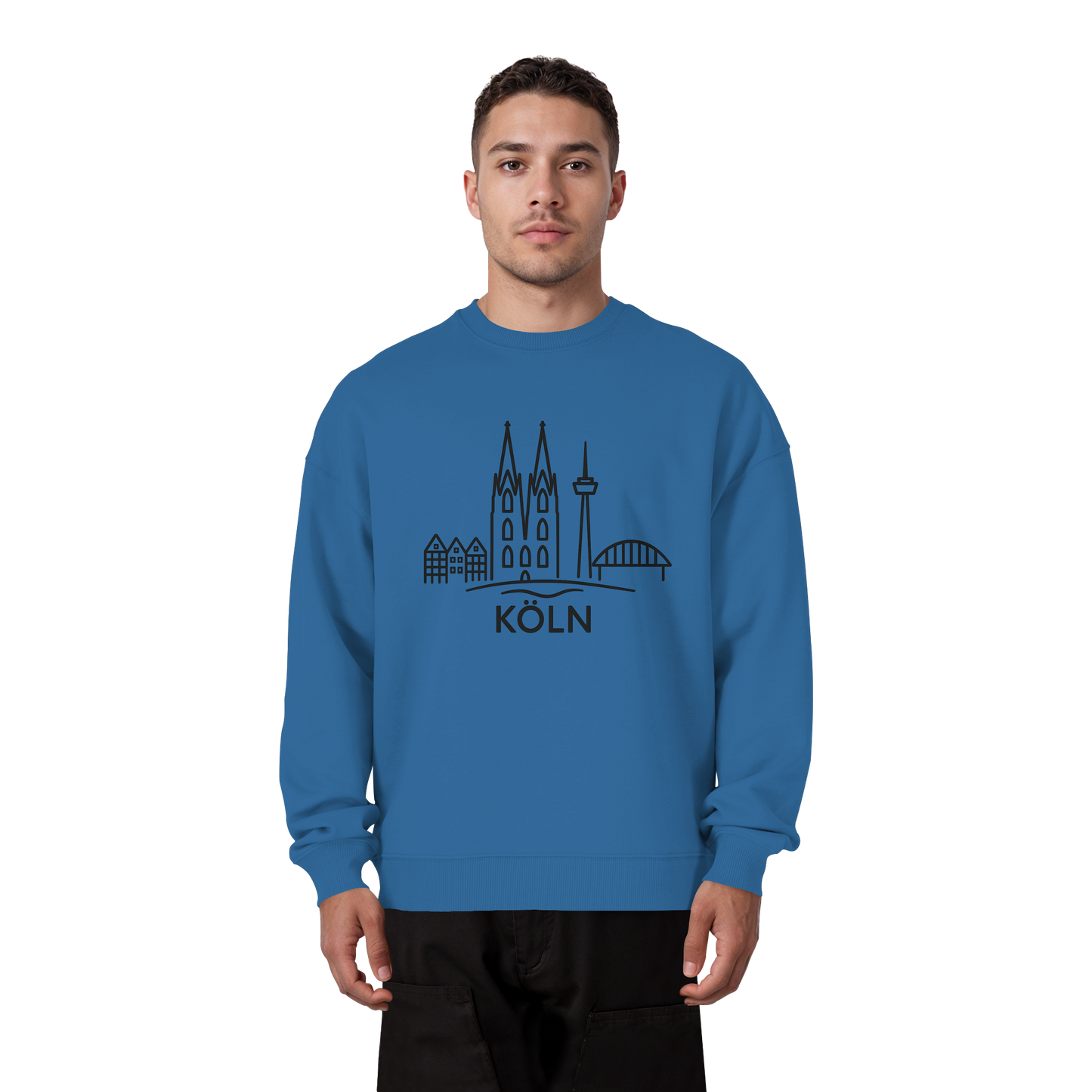 Köln KSkyline (großer Druck auf der Brust) - Organic Oversize Sweatshirt