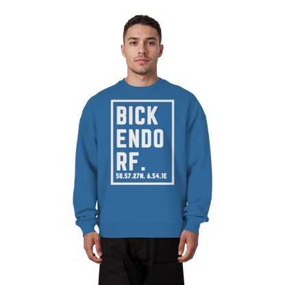 Bickendorf Koordinaten (großer Druck auf der Brust) - Organic Oversize Sweatshirt