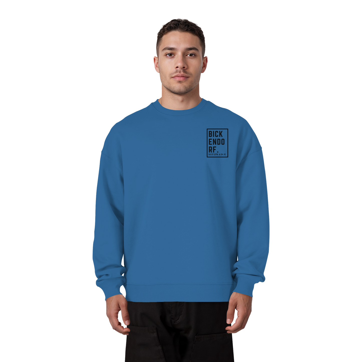 Bickendorf Koordinaten (kleiner Druck auf der Brust) - Organic Oversize Sweatshirt