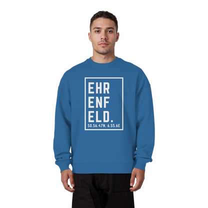 Ehrenfeld Koordinaten (großer Druck auf der Brust) - Organic Oversize Sweatshirt