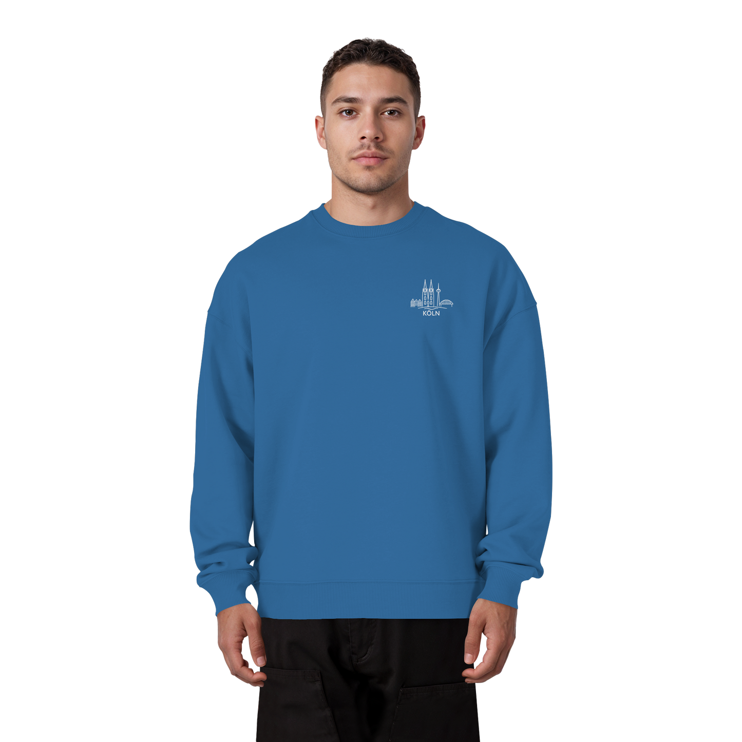 Köln Skyline Stick - Organic Oversize Sweatshirt