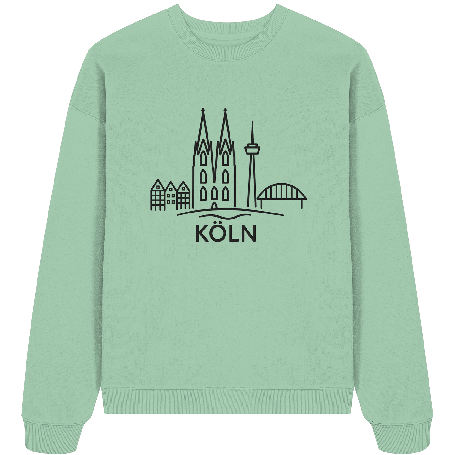 Köln KSkyline (großer Druck auf der Brust) - Organic Oversize Sweatshirt