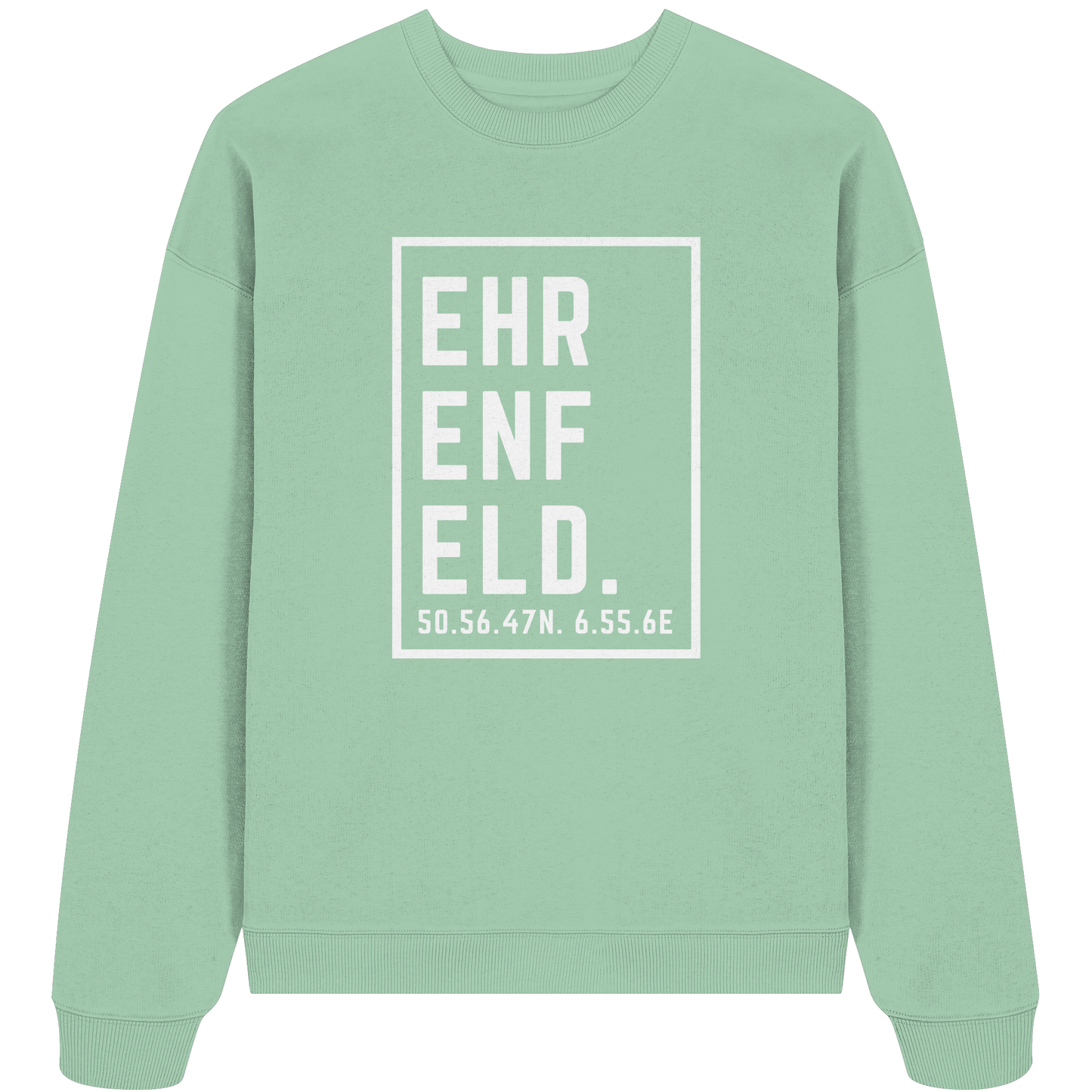 Ehrenfeld Koordinaten (großer Druck auf der Brust) - Organic Oversize Sweatshirt