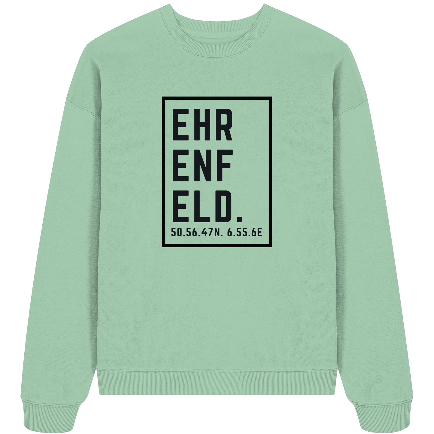 Ehrenfeld Koordinaten (großer Druck auf der Brust) - Organic Oversize Sweatshirt