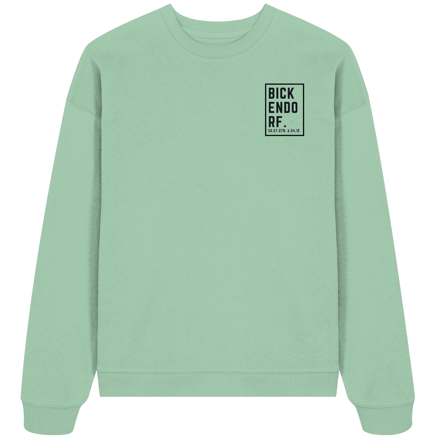 Bickendorf Koordinaten (kleiner Druck auf der Brust) - Organic Oversize Sweatshirt