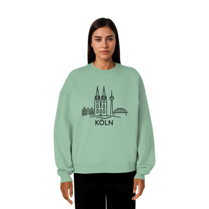 Köln KSkyline (großer Druck auf der Brust) - Organic Oversize Sweatshirt
