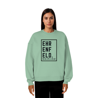 Ehrenfeld Koordinaten (großer Druck auf der Brust) - Organic Oversize Sweatshirt