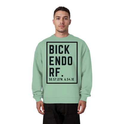 Bickendorf Koordinaten (großer Druck auf der Brust) - Organic Oversize Sweatshirt