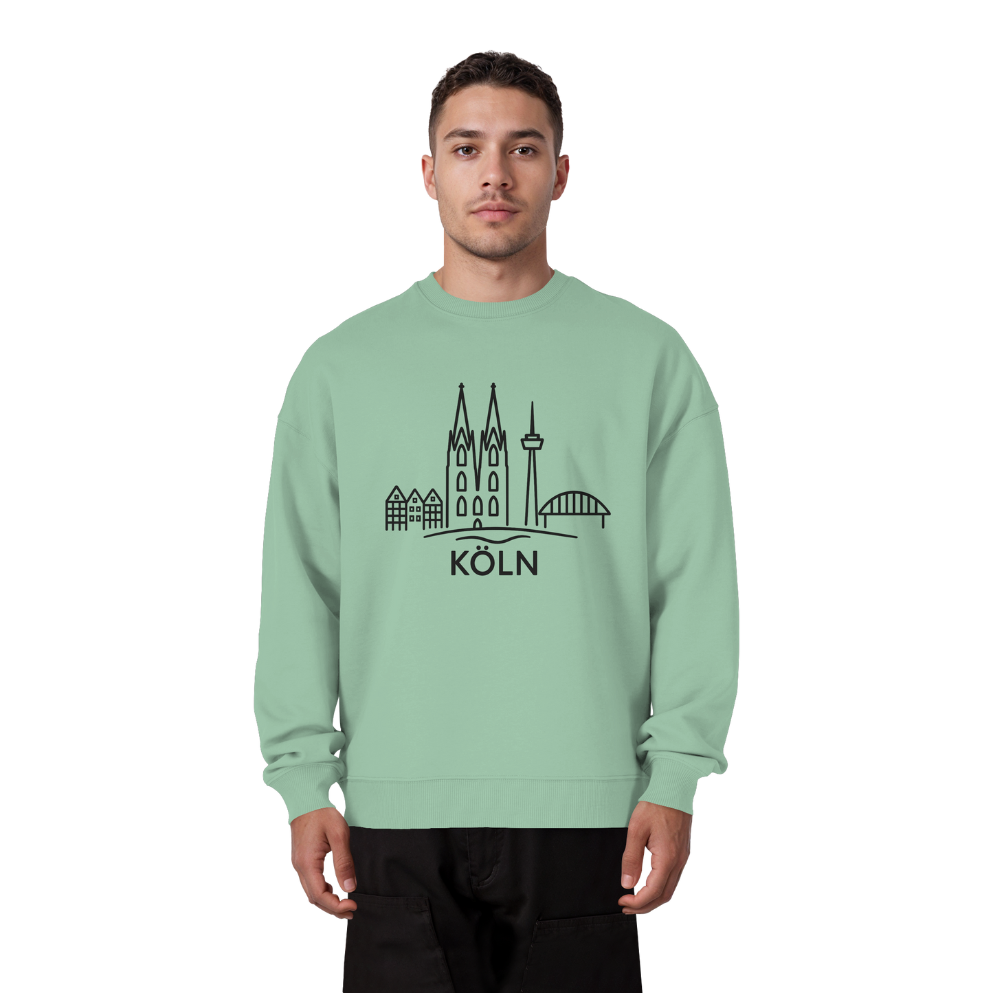 Köln KSkyline (großer Druck auf der Brust) - Organic Oversize Sweatshirt