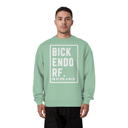 Bickendorf Koordinaten (großer Druck auf der Brust) - Organic Oversize Sweatshirt
