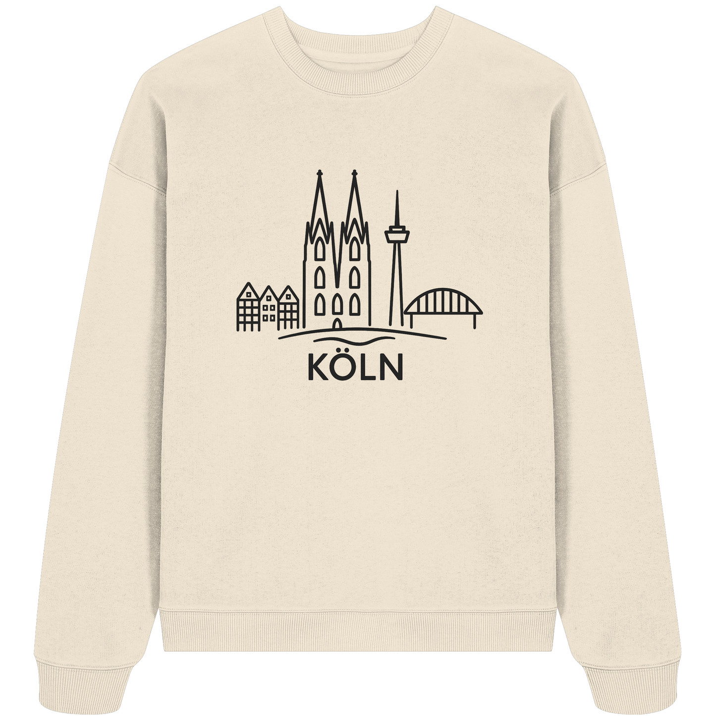 Köln KSkyline (großer Druck auf der Brust) - Organic Oversize Sweatshirt