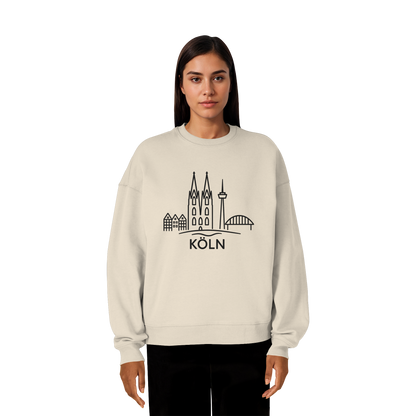 Köln KSkyline (großer Druck auf der Brust) - Organic Oversize Sweatshirt