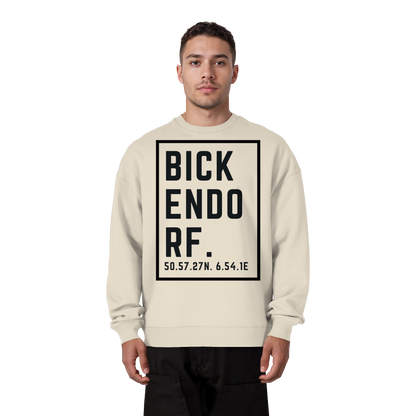 Bickendorf Koordinaten (großer Druck auf der Brust) - Organic Oversize Sweatshirt