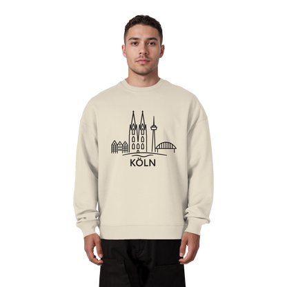 Köln KSkyline (großer Druck auf der Brust) - Organic Oversize Sweatshirt