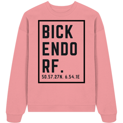 Bickendorf Koordinaten (großer Druck auf der Brust) - Organic Oversize Sweatshirt