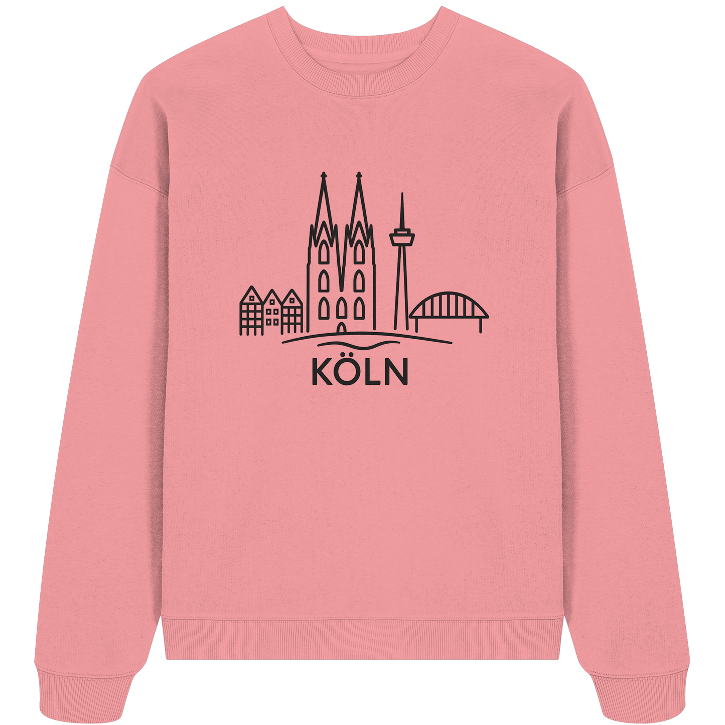 Köln KSkyline (großer Druck auf der Brust) - Organic Oversize Sweatshirt