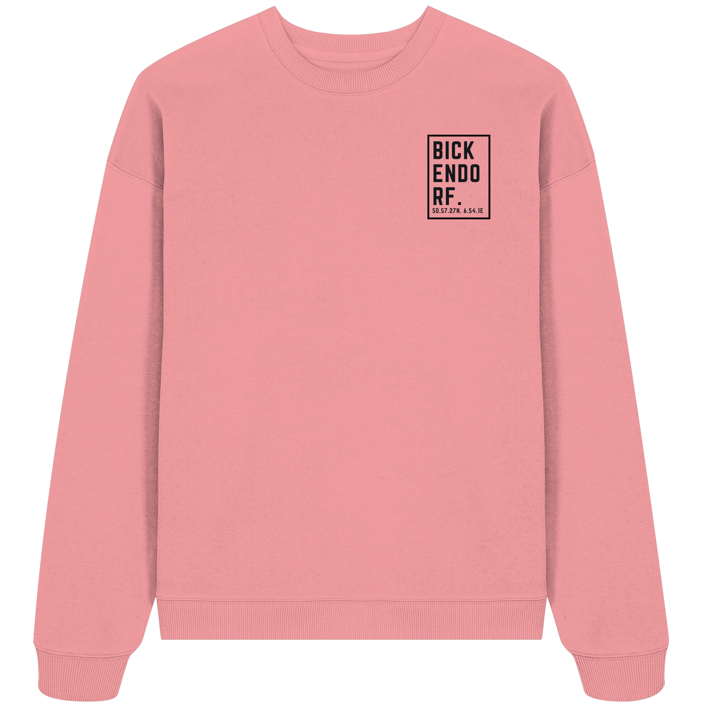 Bickendorf Koordinaten (kleiner Druck auf der Brust) - Organic Oversize Sweatshirt