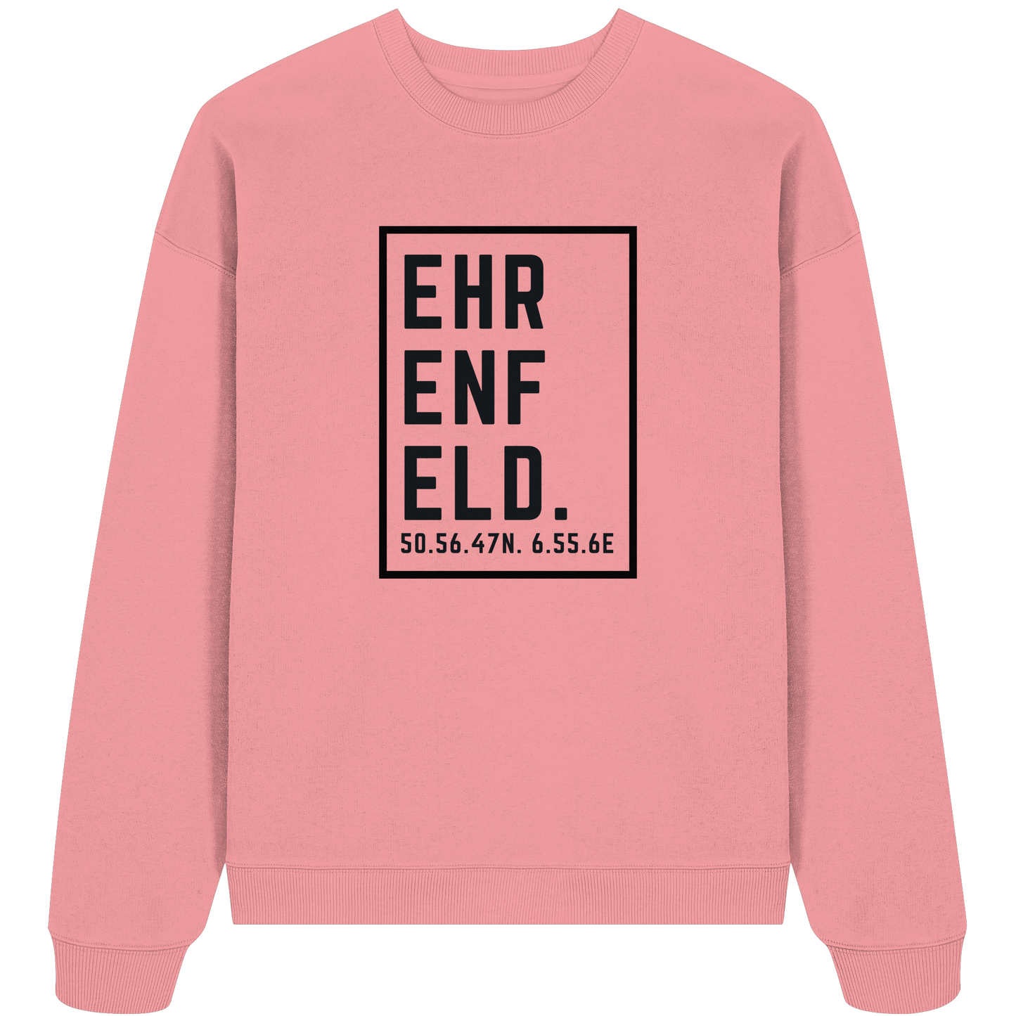 Ehrenfeld Koordinaten (großer Druck auf der Brust) - Organic Oversize Sweatshirt