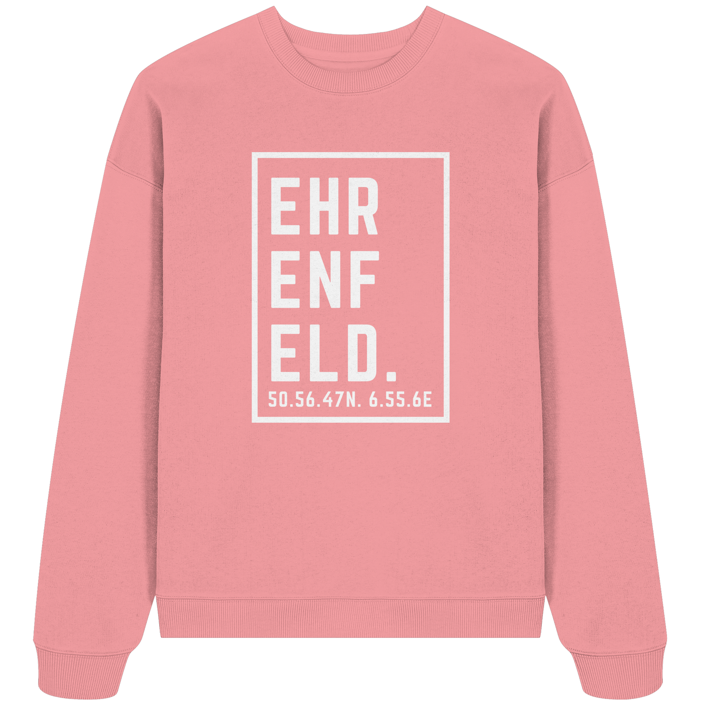 Ehrenfeld Koordinaten (großer Druck auf der Brust) - Organic Oversize Sweatshirt