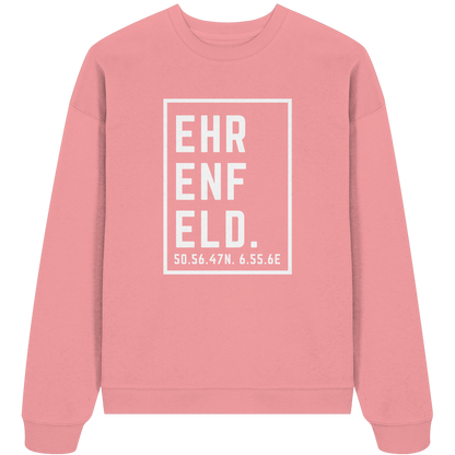 Ehrenfeld Koordinaten (großer Druck auf der Brust) - Organic Oversize Sweatshirt