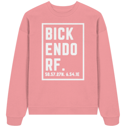 Bickendorf Koordinaten (großer Druck auf der Brust) - Organic Oversize Sweatshirt