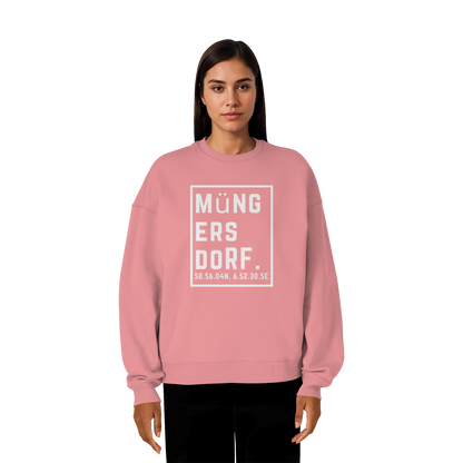 Müngersdorf Koordinaten (großer Druck auf der Brust) - Organic Oversize Sweatshirt