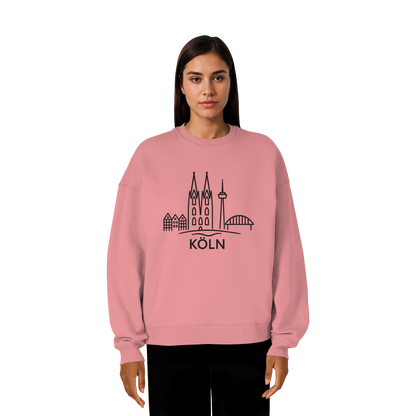 Köln KSkyline (großer Druck auf der Brust) - Organic Oversize Sweatshirt