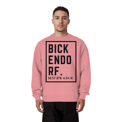 Bickendorf Koordinaten (großer Druck auf der Brust) - Organic Oversize Sweatshirt