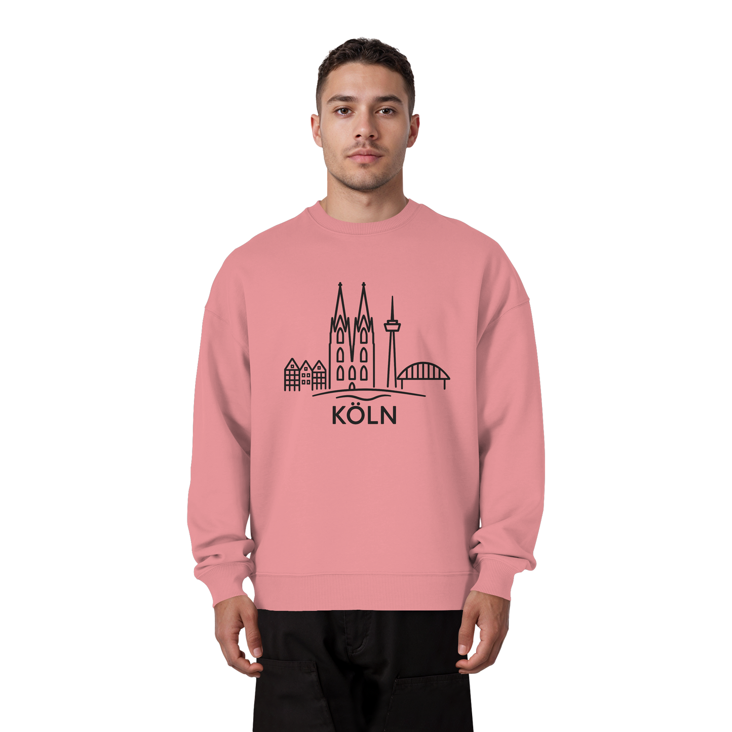 Köln KSkyline (großer Druck auf der Brust) - Organic Oversize Sweatshirt