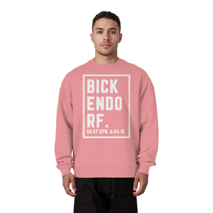 Bickendorf Koordinaten (großer Druck auf der Brust) - Organic Oversize Sweatshirt