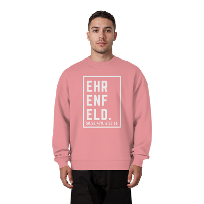 Ehrenfeld Koordinaten (großer Druck auf der Brust) - Organic Oversize Sweatshirt