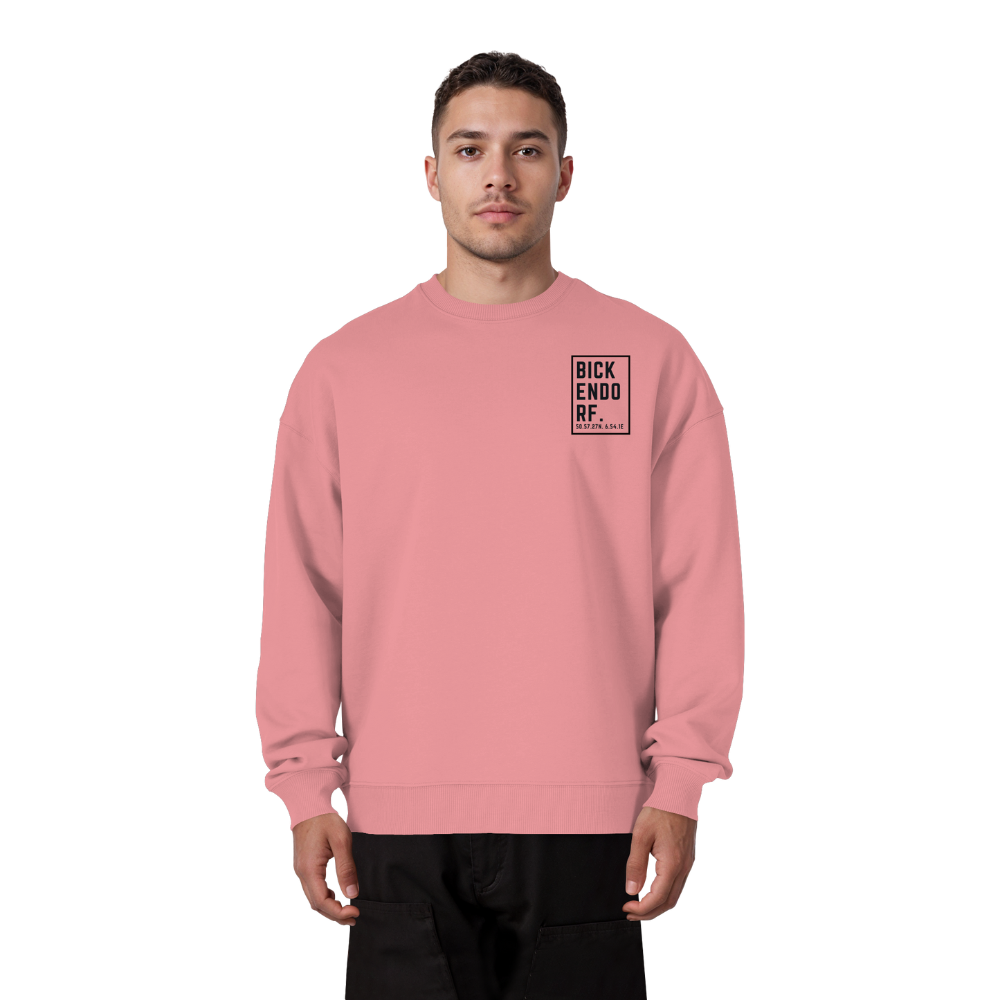 Bickendorf Koordinaten (kleiner Druck auf der Brust) - Organic Oversize Sweatshirt