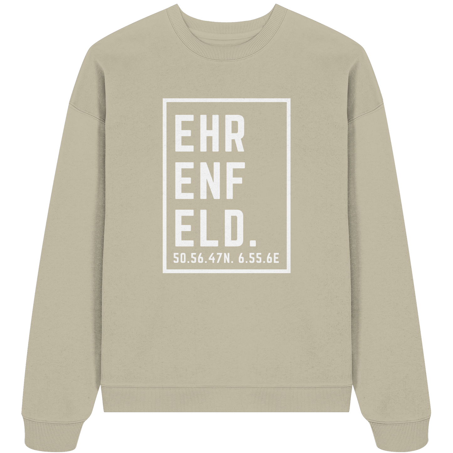 Ehrenfeld Koordinaten (großer Druck auf der Brust) - Organic Oversize Sweatshirt
