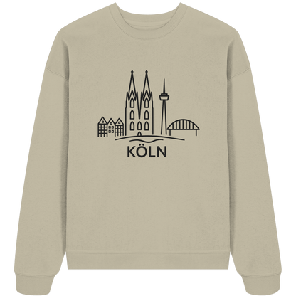 Köln KSkyline (großer Druck auf der Brust) - Organic Oversize Sweatshirt