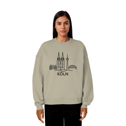 Köln KSkyline (großer Druck auf der Brust) - Organic Oversize Sweatshirt