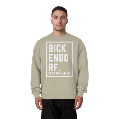 Bickendorf Koordinaten (großer Druck auf der Brust) - Organic Oversize Sweatshirt