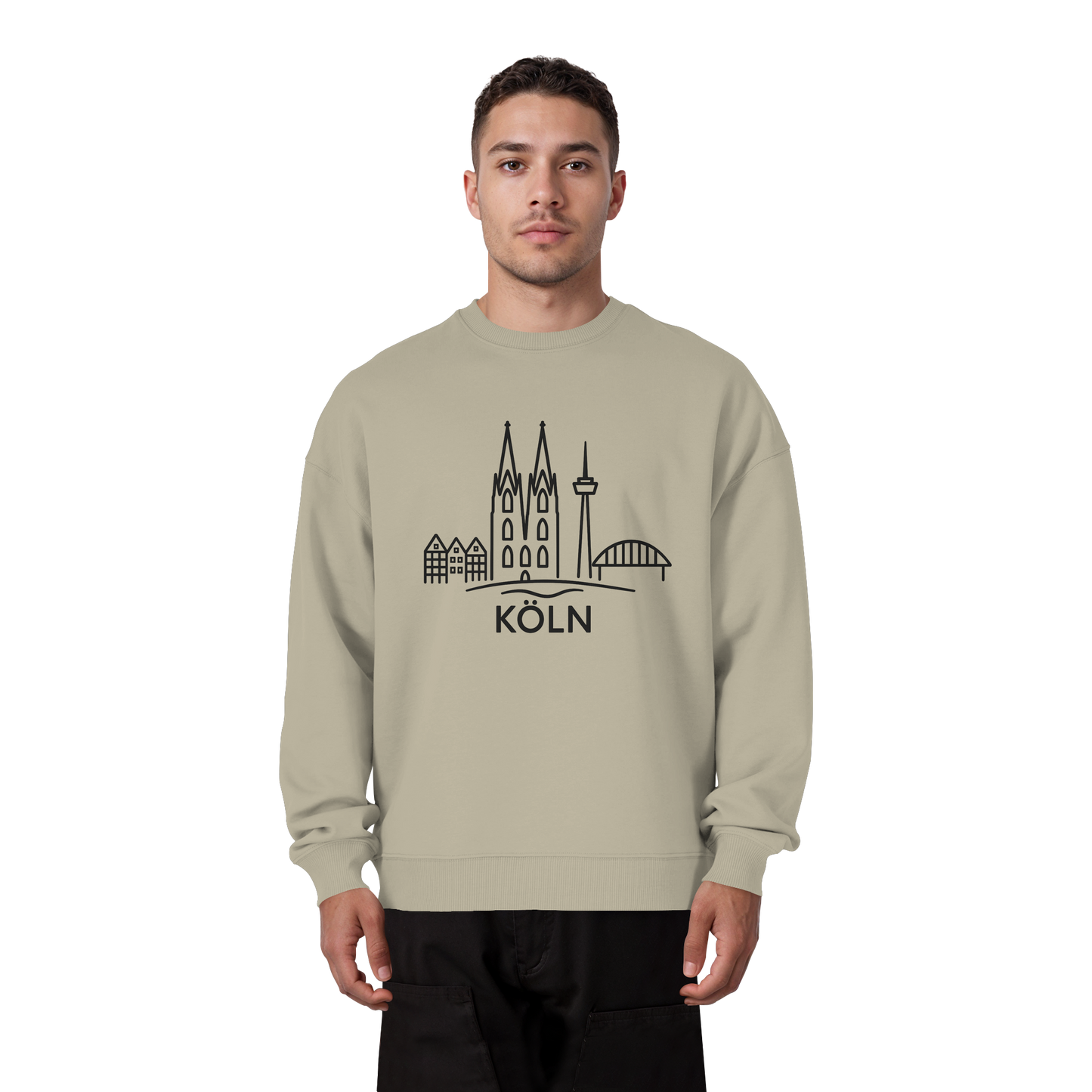 Köln KSkyline (großer Druck auf der Brust) - Organic Oversize Sweatshirt