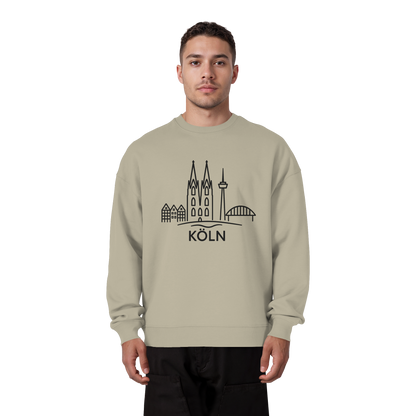 Köln KSkyline (großer Druck auf der Brust) - Organic Oversize Sweatshirt