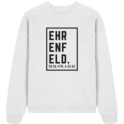 Ehrenfeld Koordinaten (großer Druck auf der Brust) - Organic Oversize Sweatshirt