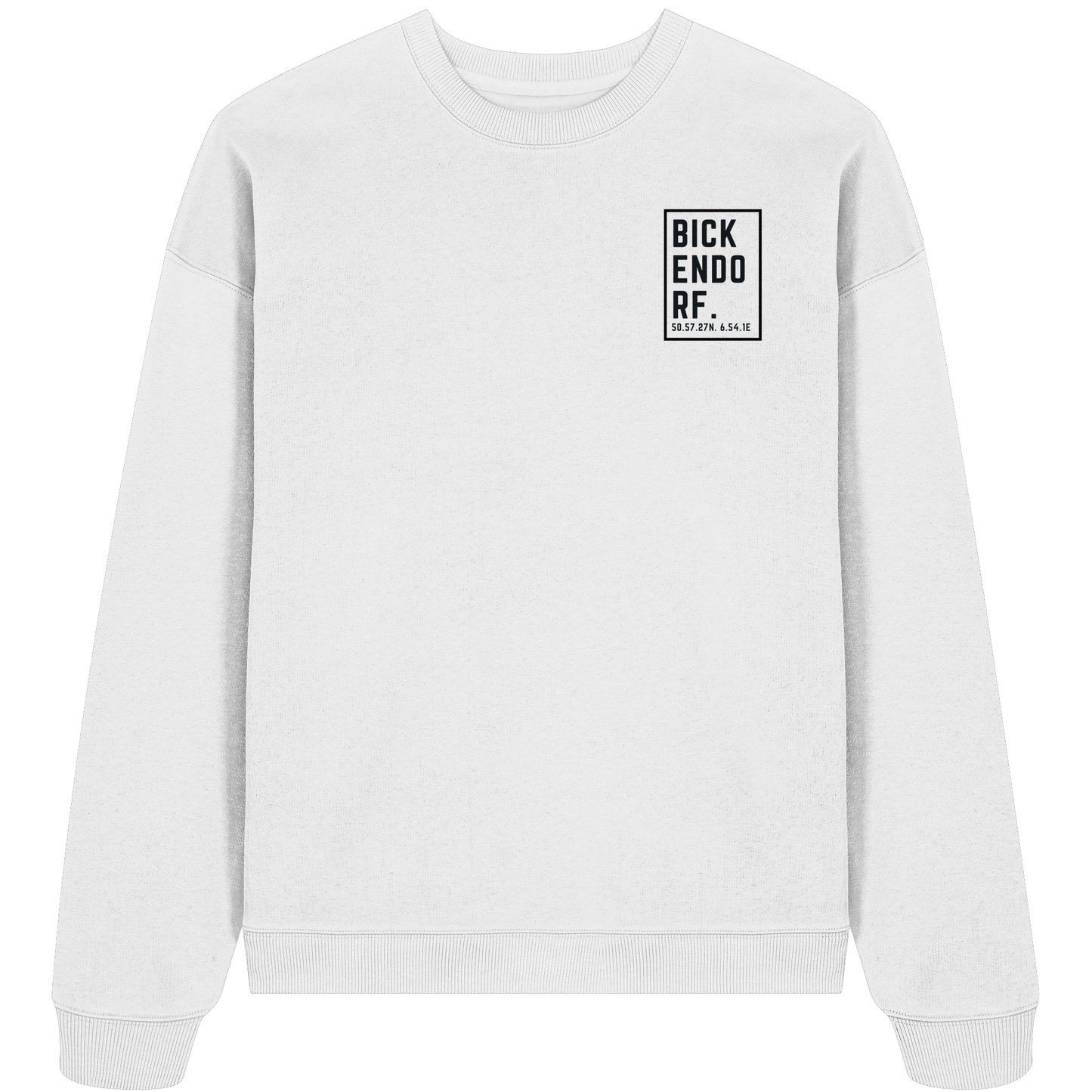 Bickendorf Koordinaten (kleiner Druck auf der Brust) - Organic Oversize Sweatshirt