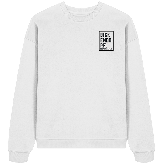 Bickendorf Koordinaten (kleiner Druck auf der Brust) - Organic Oversize Sweatshirt