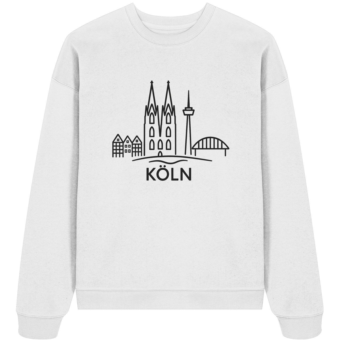 Köln KSkyline (großer Druck auf der Brust) - Organic Oversize Sweatshirt