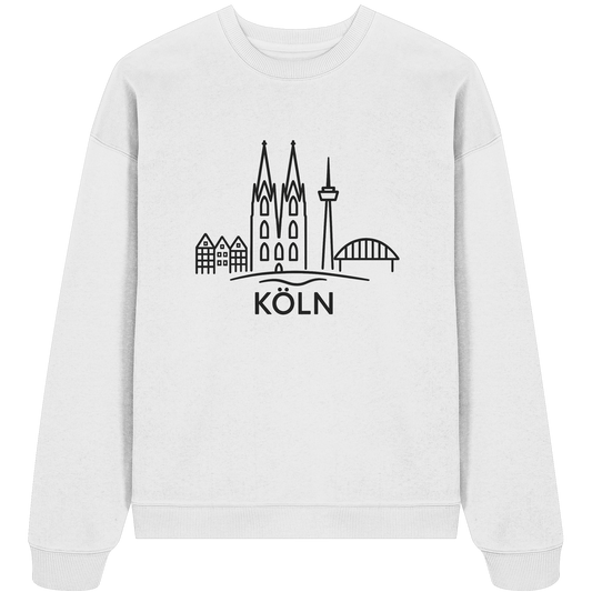 Köln KSkyline (großer Druck auf der Brust) - Organic Oversize Sweatshirt