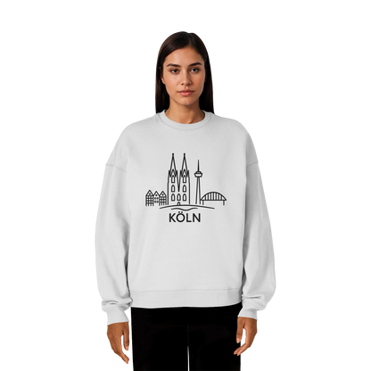 Köln KSkyline (großer Druck auf der Brust) - Organic Oversize Sweatshirt