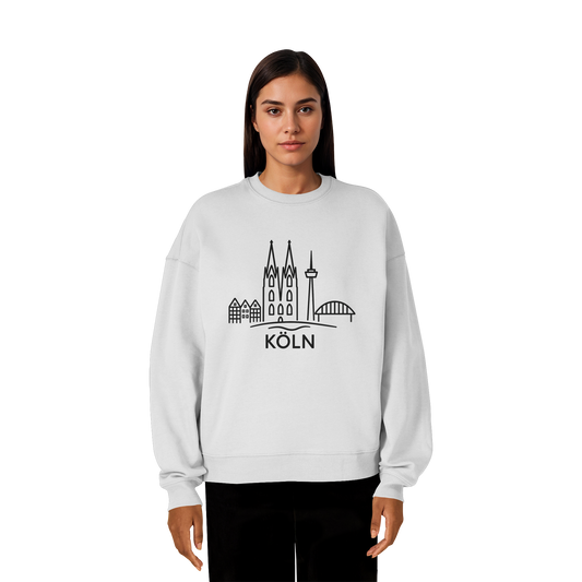 Köln KSkyline (großer Druck auf der Brust) - Organic Oversize Sweatshirt