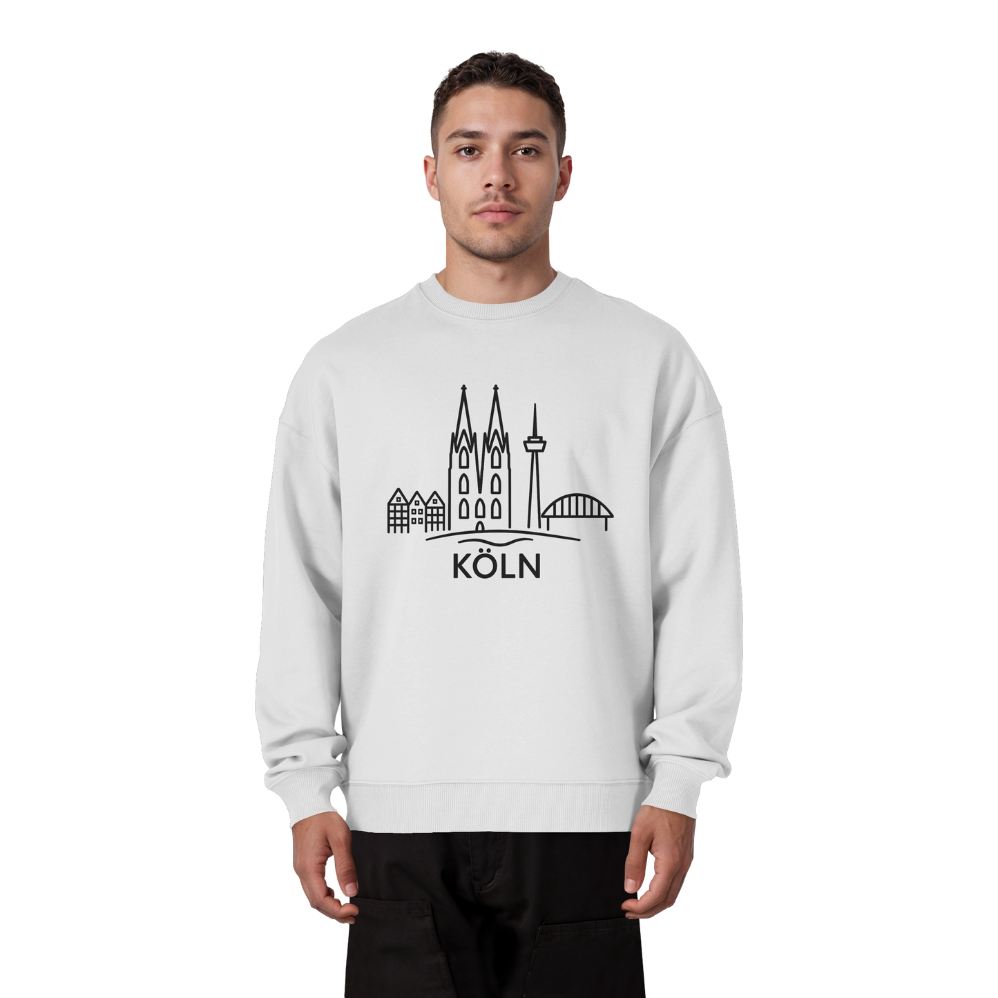 Köln KSkyline (großer Druck auf der Brust) - Organic Oversize Sweatshirt