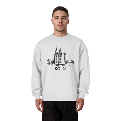Köln KSkyline (großer Druck auf der Brust) - Organic Oversize Sweatshirt